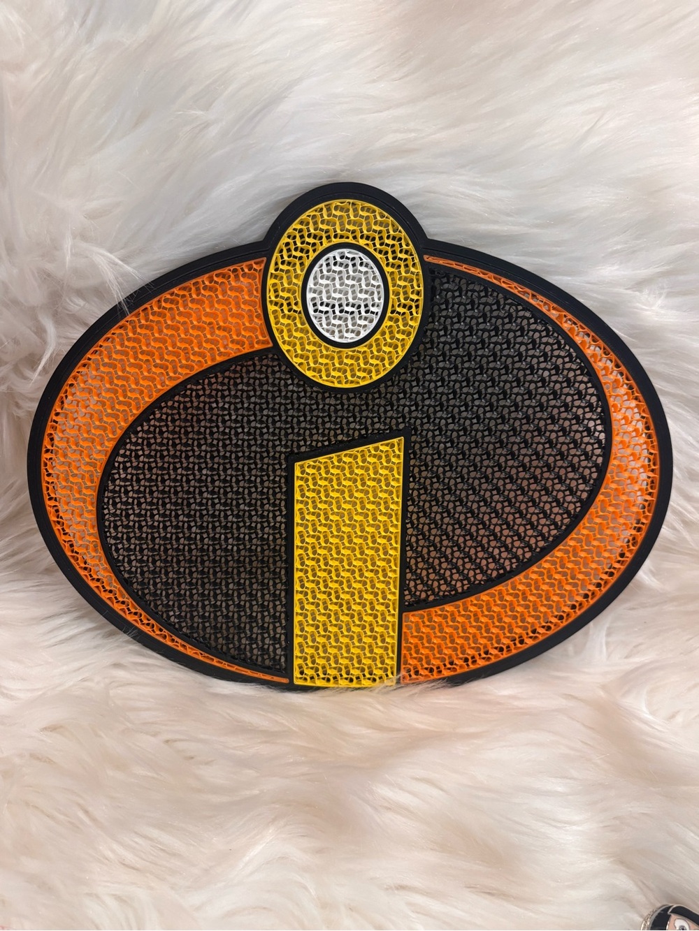 Incredibles Sign Character Pin Board 3-D Printed
